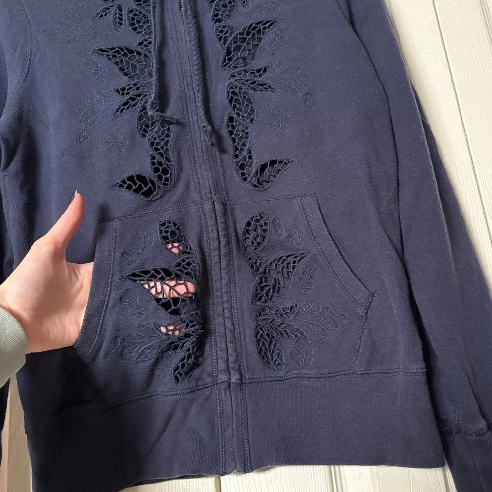 Lucky Brand Cutout Zip Hoodie - Picture 6 of 6